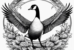 canadian goose tattoo idea