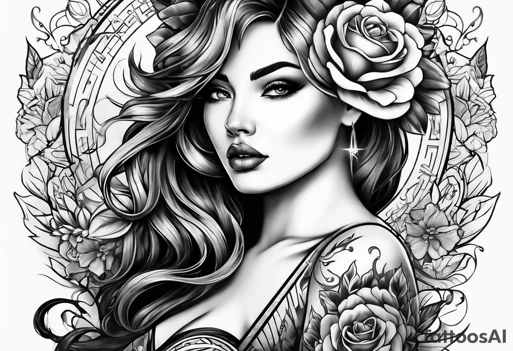 Strong woman tattoo idea
