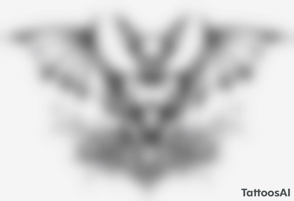 Bat with a fairy riding on top of its body tattoo idea