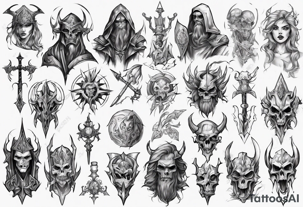 Unholy paladin tattoo idea