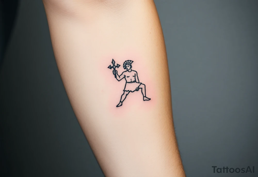 achilles the greek myth, in a symbol with no human shape tattoo idea