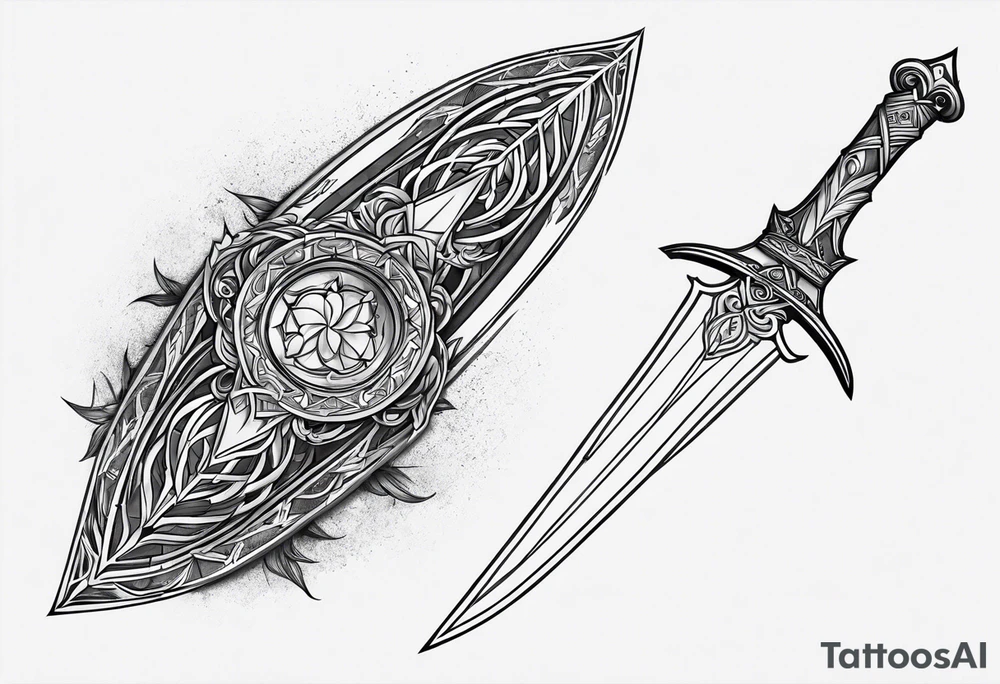The broken blade Narsil from lord of the rings tattoo idea