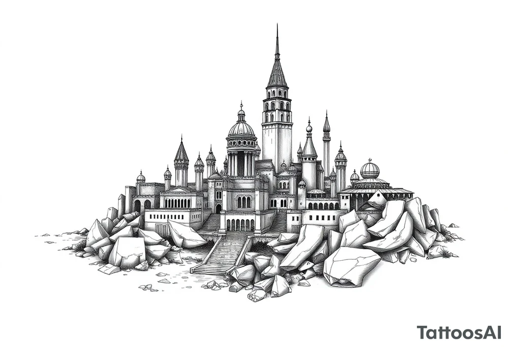 city of 
Atlantis tattoo idea