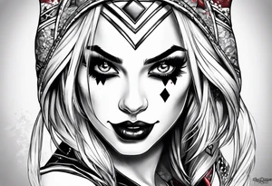 Harley quinn eyes tattoo idea