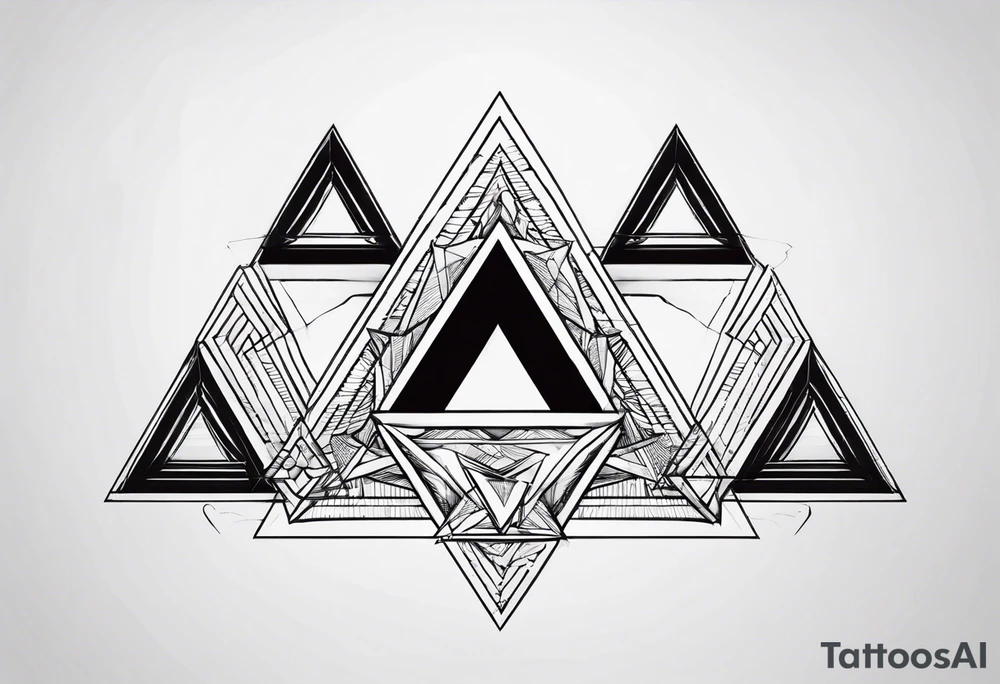 3 interconnecting triangles tattoo idea
