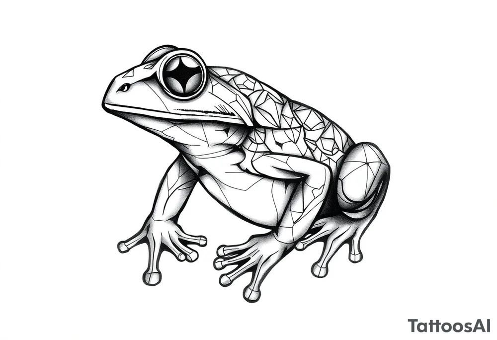 a psychedelic frog tattoo idea