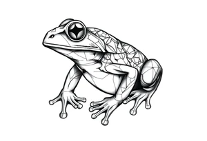 a psychedelic frog tattoo idea