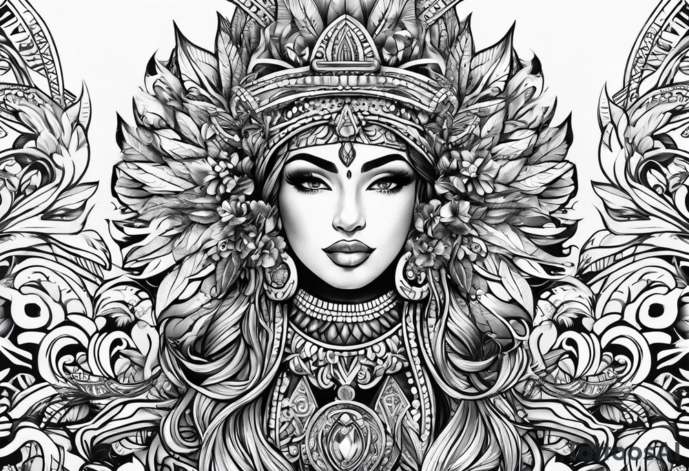 Puerto rican sleeve tattoo idea