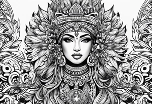 Puerto rican sleeve tattoo idea