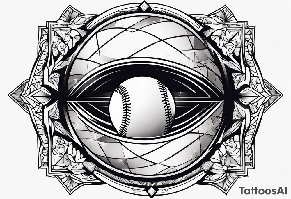 Baseball themed tattoo tattoo idea