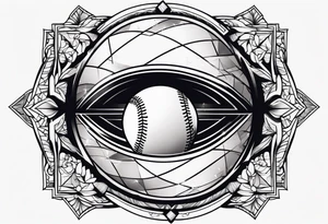 Baseball themed tattoo tattoo idea