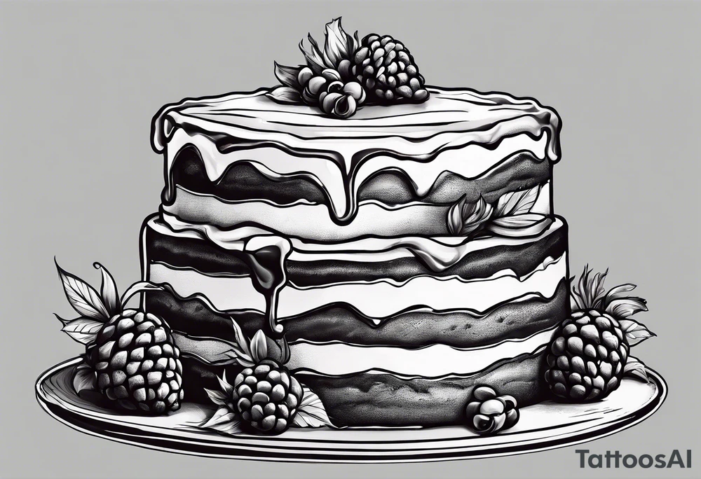 A dessert mountain with a donkey tattoo idea