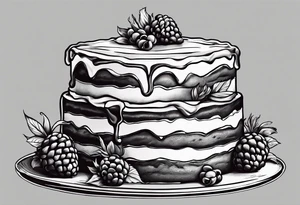 A dessert mountain with a donkey tattoo idea