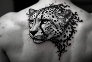 cheetah tattoo tattoo idea