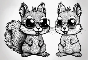 Texan squirrel who lives in bikini bottom tattoo idea