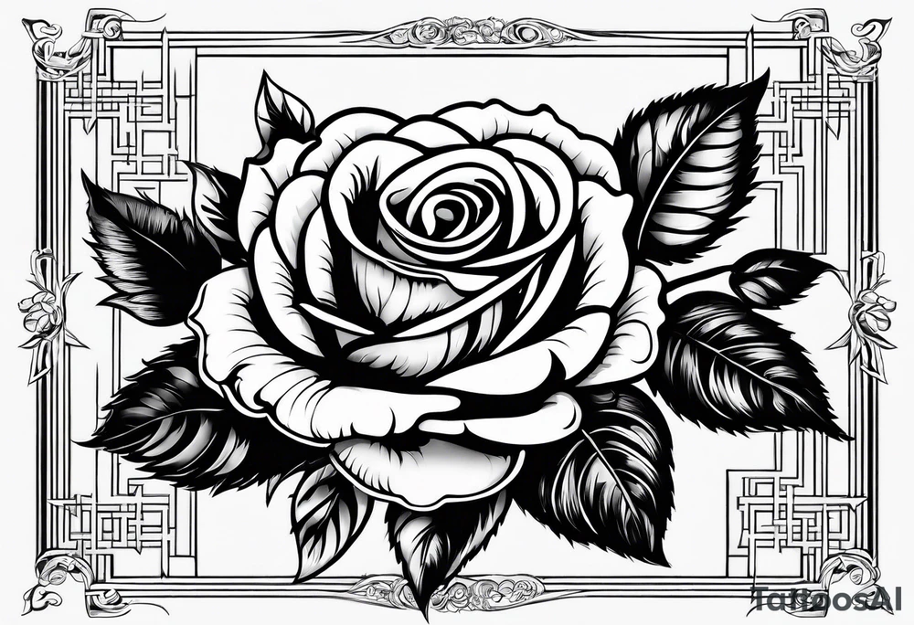 Roses with the name Applis tattoo idea
