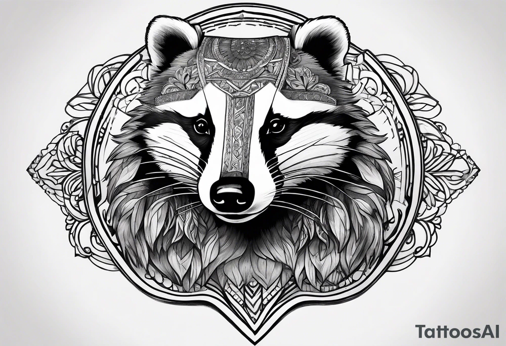 holy badger tattoo idea