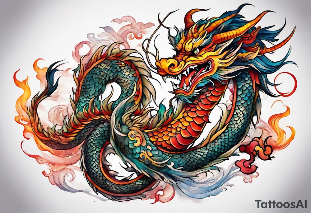 Traditional Chinese Dragon tattoo idea