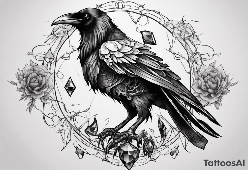 The Demon Raven Stolas, a Prince of Hell who is obsessed with gems, knowledge of astrology and poisonous plants. tattoo idea