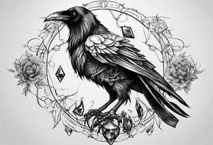 The Demon Raven Stolas, a Prince of Hell who is obsessed with gems, knowledge of astrology and poisonous plants. tattoo idea