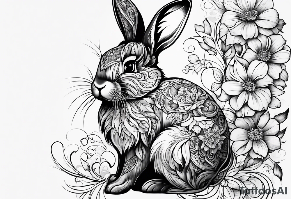 bunny tattoo idea