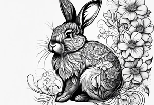 bunny tattoo idea
