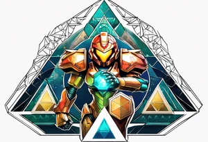 Samus shooting a triforce tattoo idea