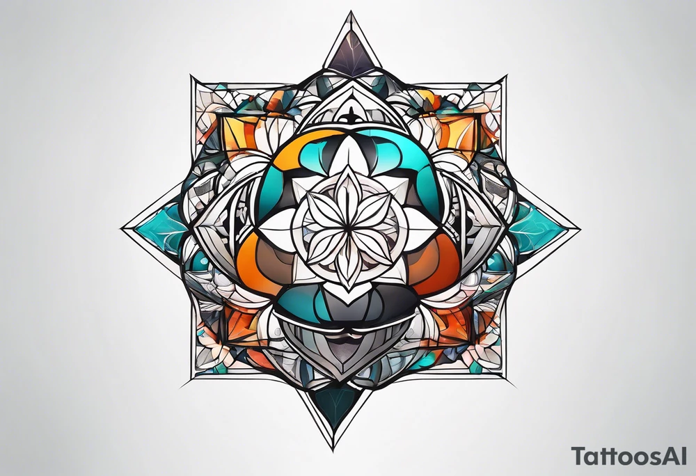 A small set of abstract shapes that represent balance. tattoo idea