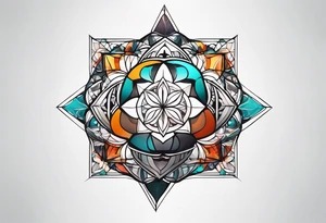 A small set of abstract shapes that represent balance. tattoo idea