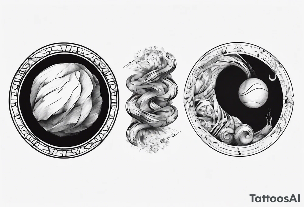 sisyphus 3/4 arm sleeve tattoo idea