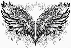 Wings lightning tattoo idea