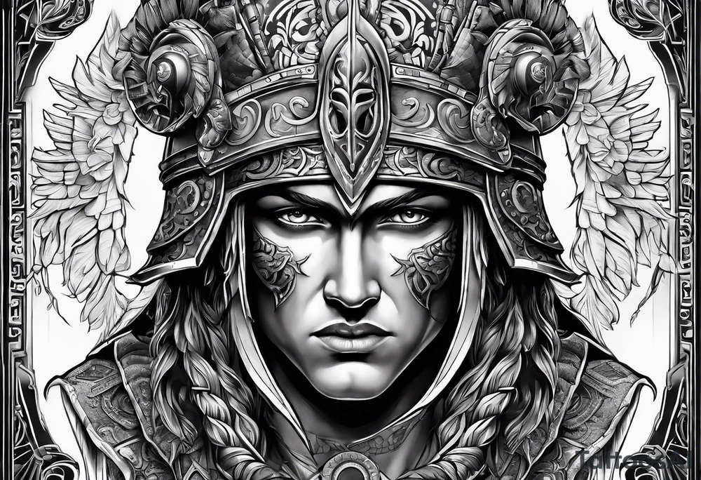 gift of life,  greek warrior tattoo idea