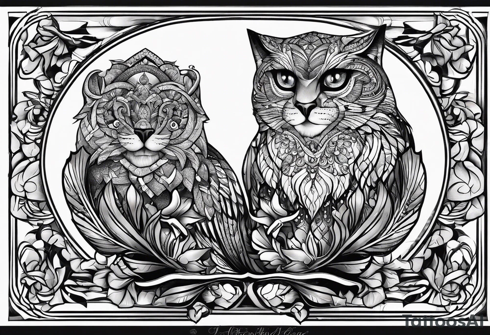 Два волка с оскалом tattoo idea