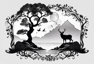 Bäume silhouette tattoo idea