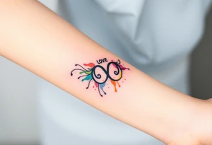 ambigram
Color splash tattoo idea