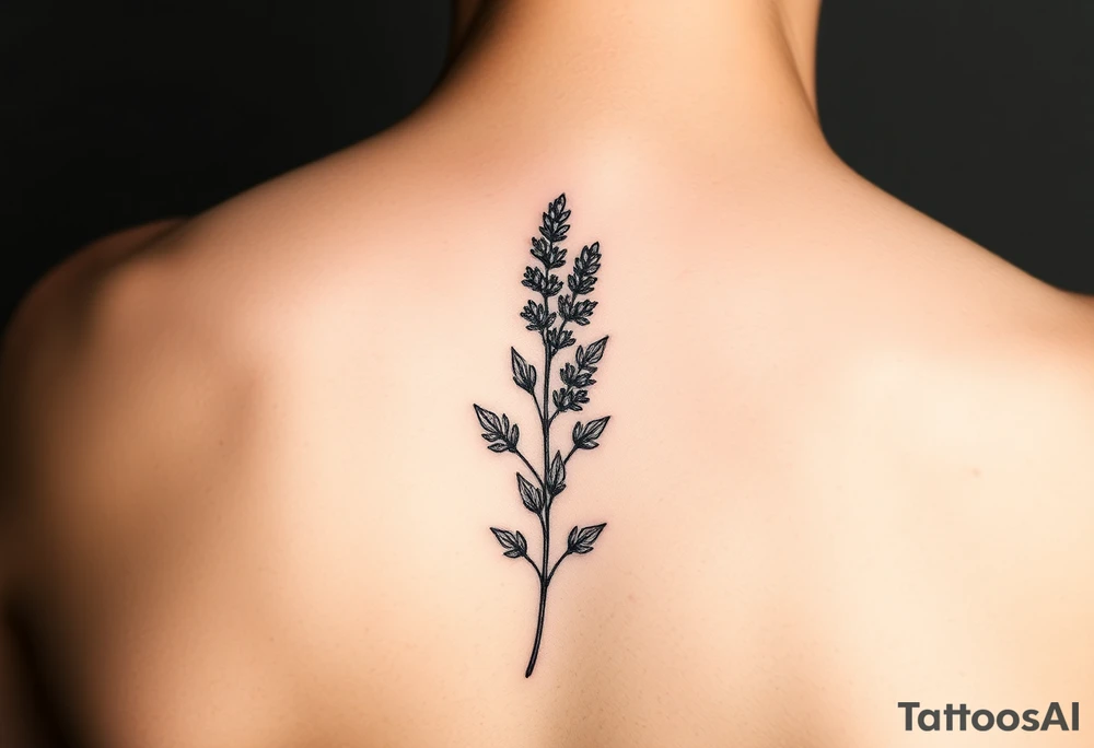 sprig of lavender tattoo idea
