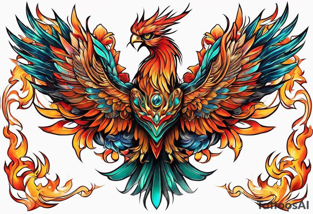 phoenix mask tattoo idea