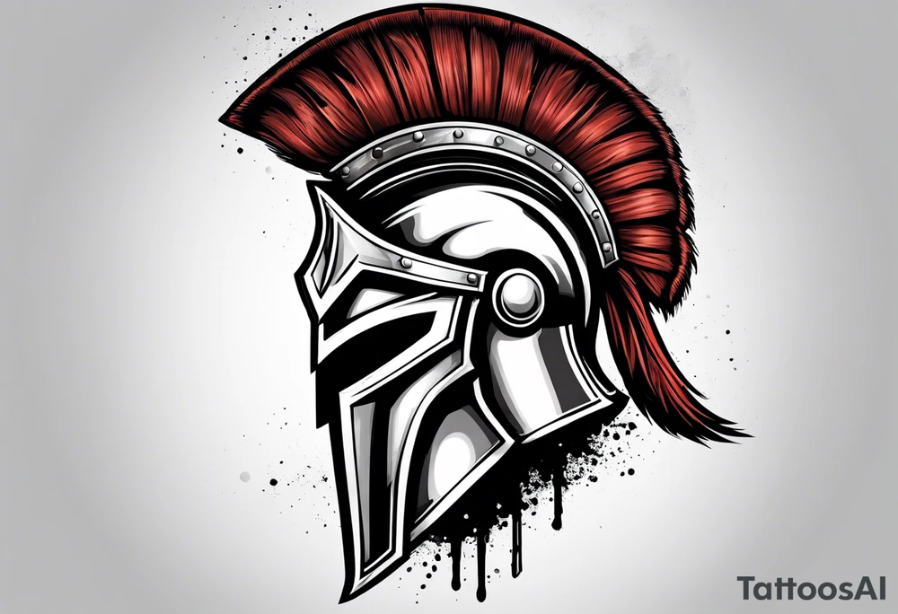 Spartan helmet tattoo idea