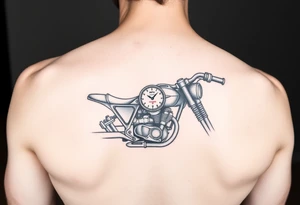 Moto avec un compteur de vitesse tattoo idea