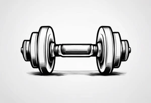 Infinity symbol with dumbbell tattoo idea
