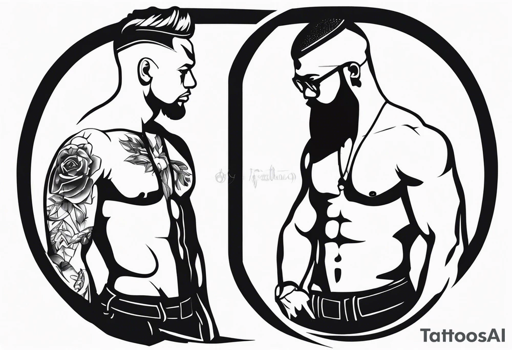 Two men tattoo idea