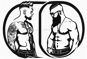 Two men tattoo idea