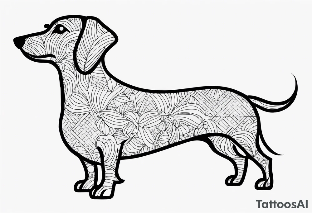 sausage dog tattoo idea