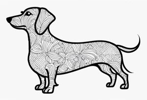 sausage dog tattoo idea