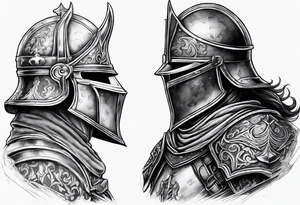 Wounded knight tattoo idea