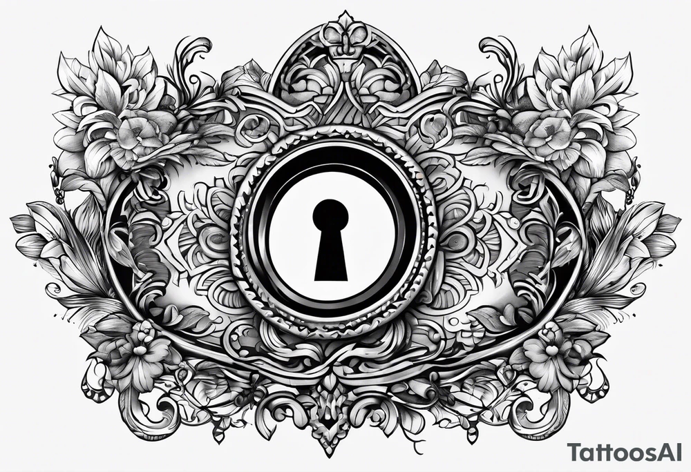 old key hole tattoo idea