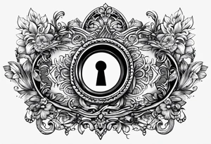 old key hole tattoo idea