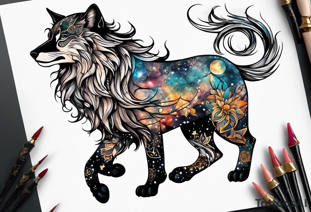 Constellation, animal tattoo idea