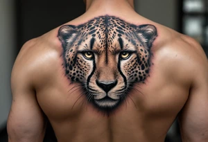 realistic cheetah tattoo idea