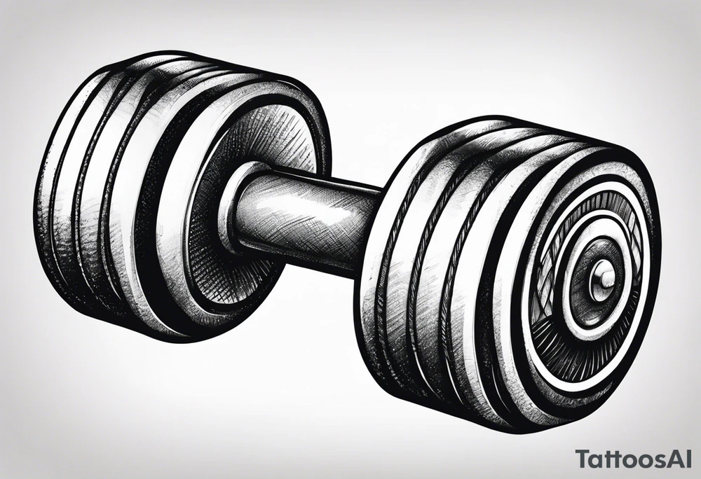 Gym dumbbell funny tattoo idea